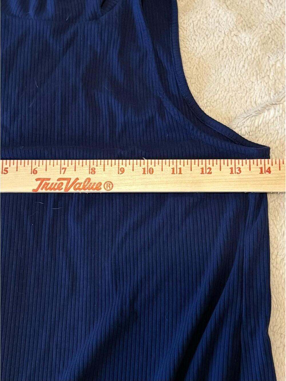 Banana Republic Sleeveless Turtleneck Ribbed Dress Royal Blue Size XS - Picture 4 of 4